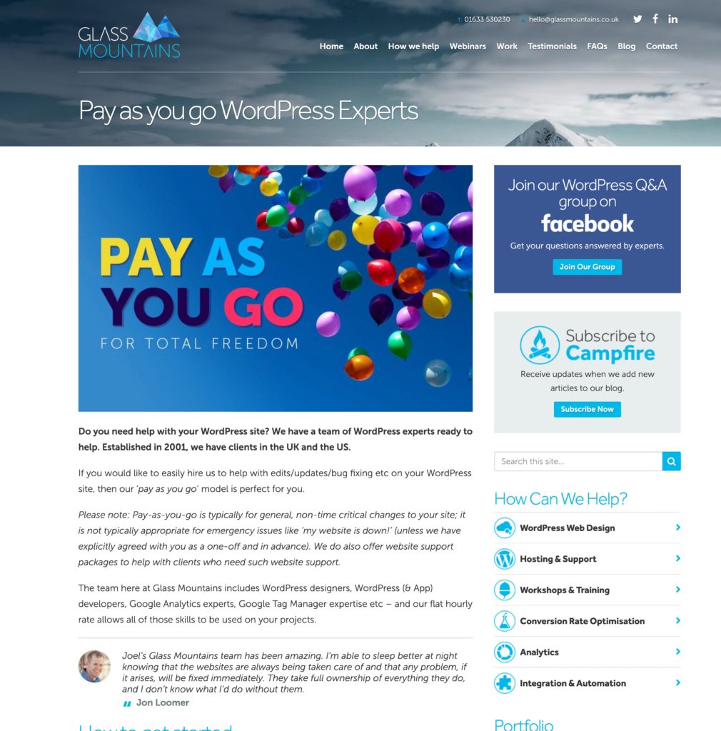 Landing page example 1