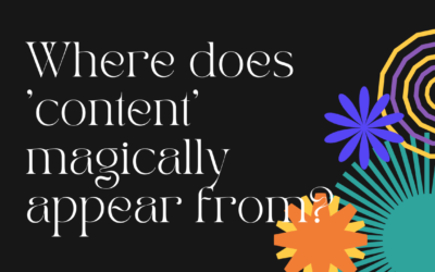 Where does content magically appear from?