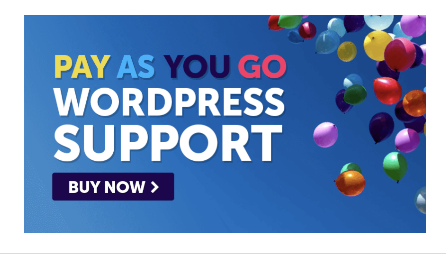 Pay-as-you-go WordPress support